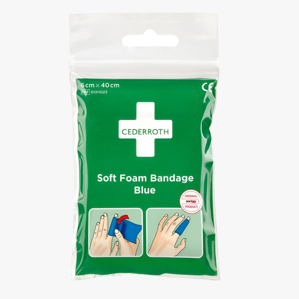 Fingerförband Cederroth Soft Foam Bandage Blue 6 cm x 2 m