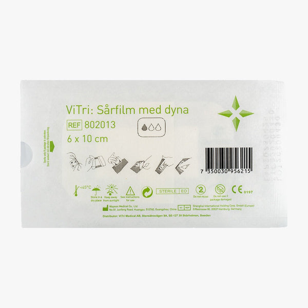 Vitri Sårfilm med dyna 6 x 10 cm 50 st