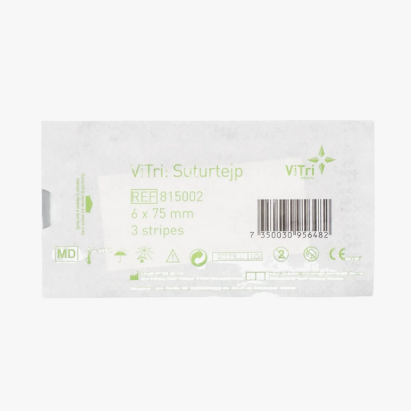 Vitri Suturtejp 6 x 75 mm 3 st förpackning med 20