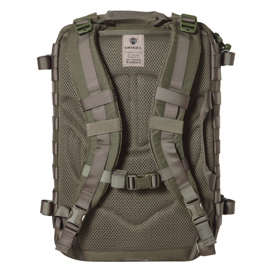Snigel Specialist Backpack 30L – modulär insatsryggsäck, grå