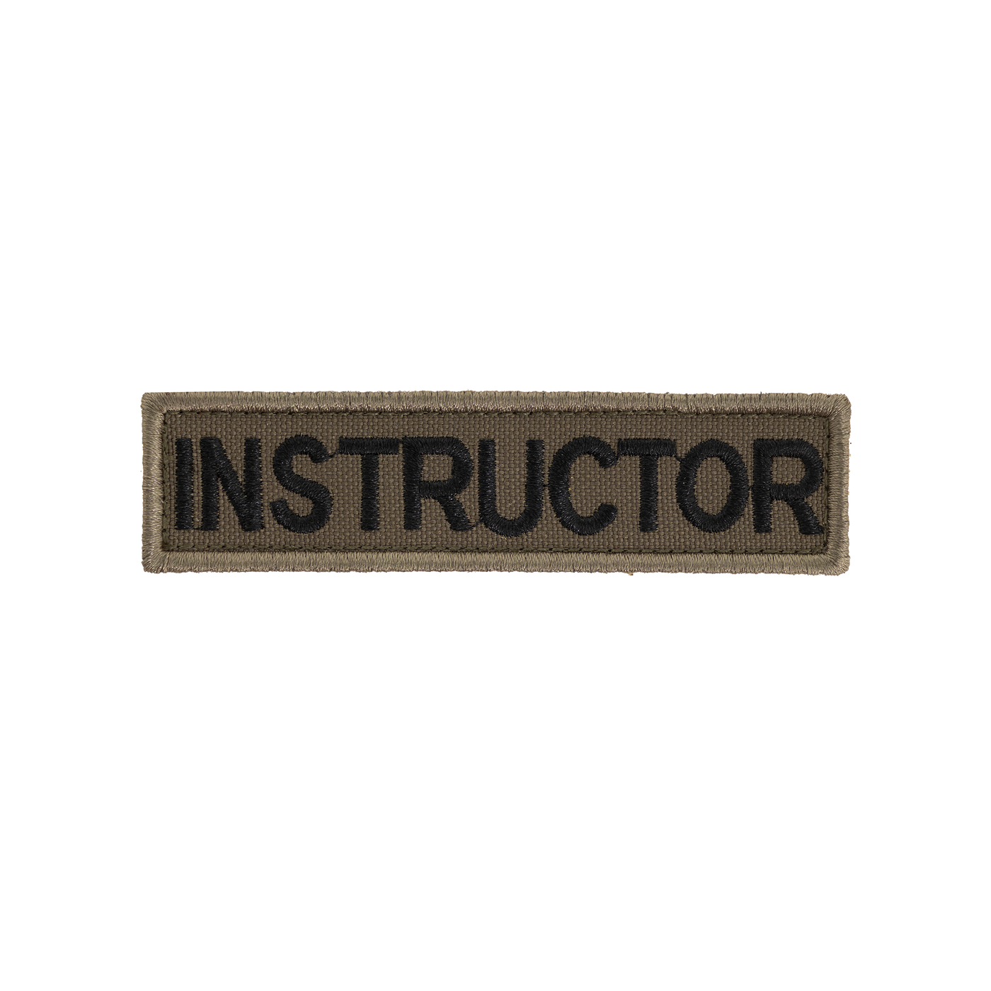 Snigel INSTRUCTOR-märke (Small) 100 × 25 mm – Kardborremärke (Grå/Svart)