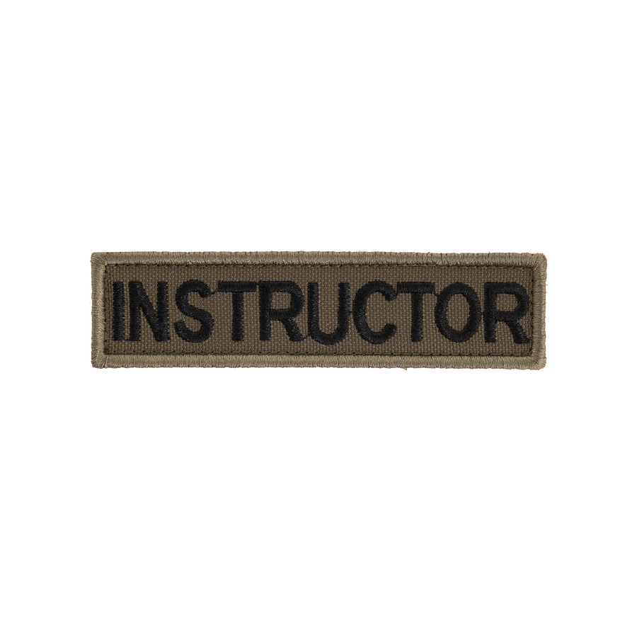 Snigel INSTRUCTOR-märke (Small) 100 × 25 mm – Kardborremärke (Grå/Svart)