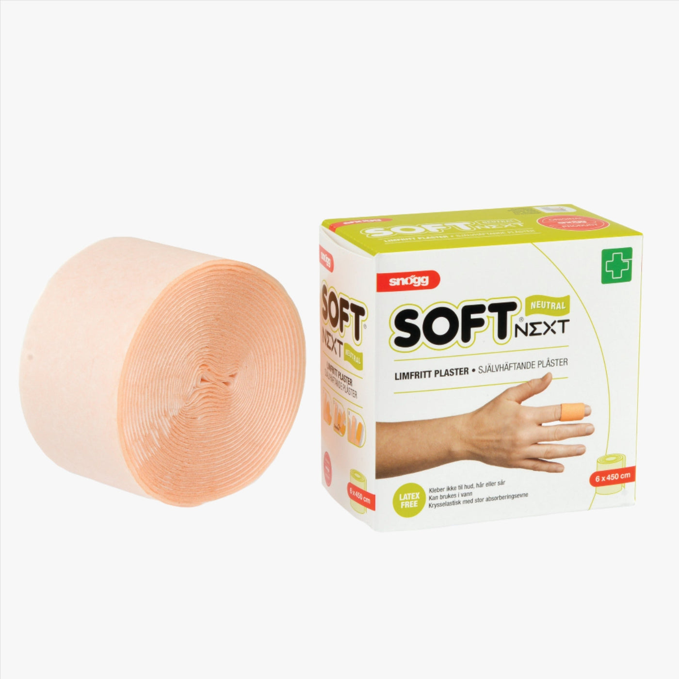 Fingerförband Snögg Soft Next — Självhäftande & absorberande skumförband — 6 x 450 cm