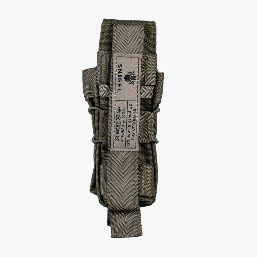 Snigel GP Pouch 3 Long - Avlång Universalficka (Grå)