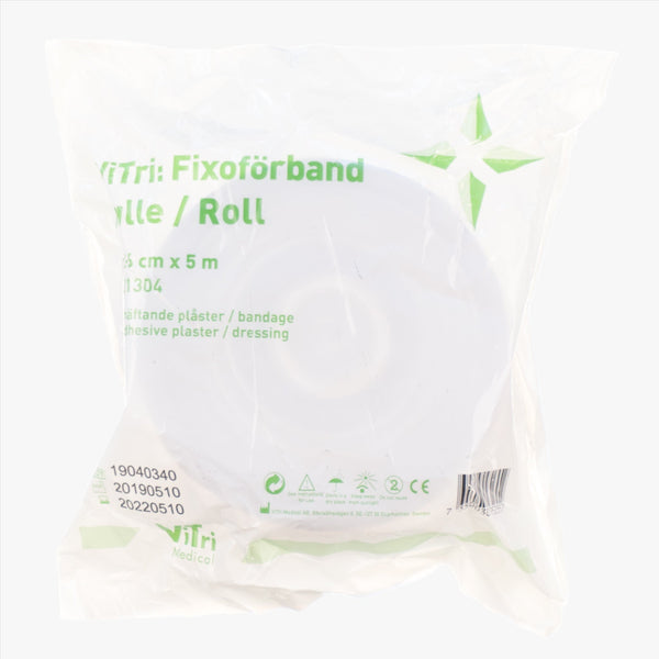 Skumförband Vitri Fixoförband — självhäftande & absorberande — 6 cm x 5 m