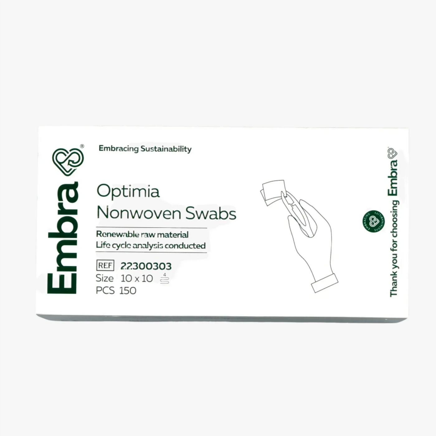 Kompress Embra — Nonwoven 4L 10x10cm osteril 150st