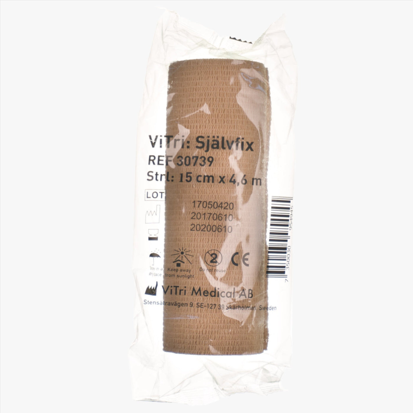Vitri Självfix Elastisk Binda Självhäftande 15 cm x 4,6 m