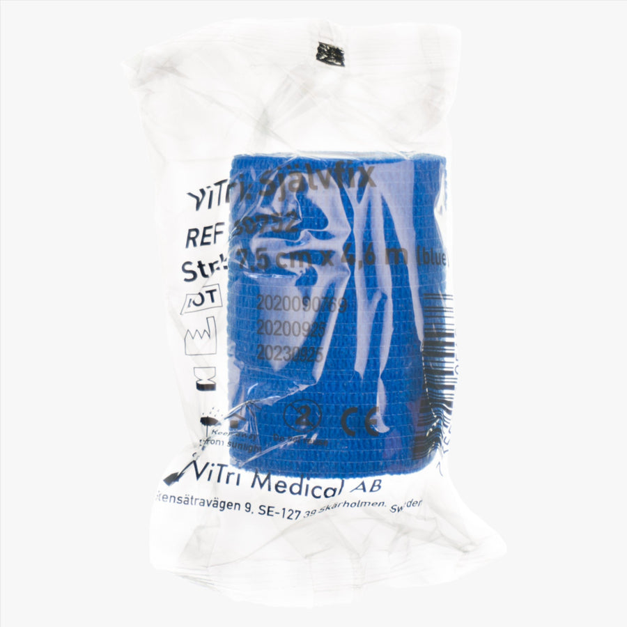 Vitri Självfix Elastisk Binda Självhäftande Blå 7,5 cm x 4,6 m