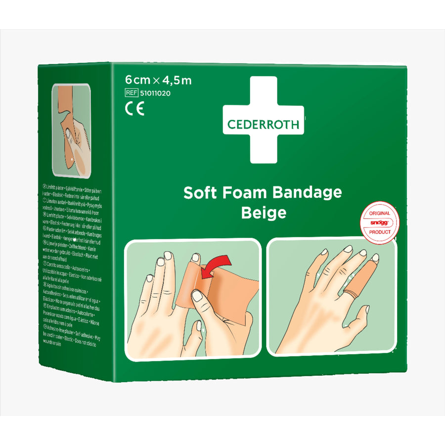 Cederroth Soft Foam Bandage Blue 6 cm x 4,5 m