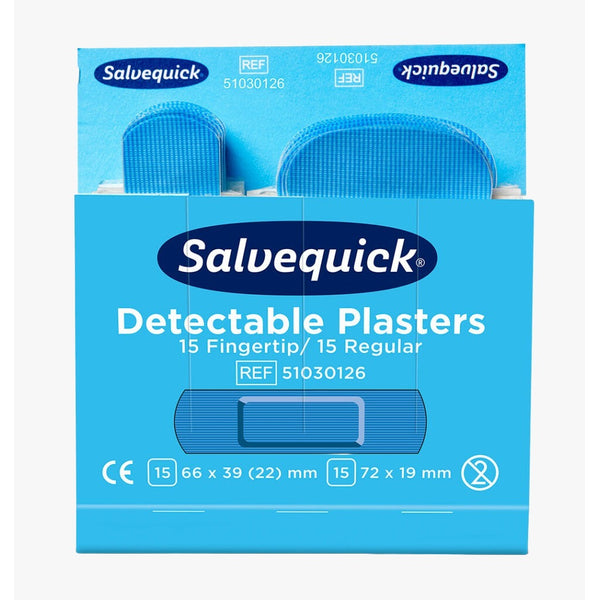 Cederroth Blue Detectable Plåster Fingertip/Regular 6 paket