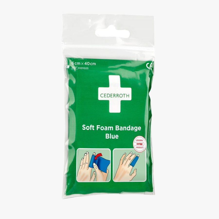 Fingerförband Cederroth Soft Foam Bandage Blue 6 cm x 2 m