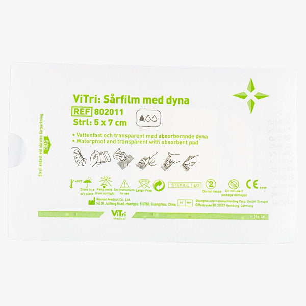 Vitri Sårfilm med dyna 5 x 7 cm