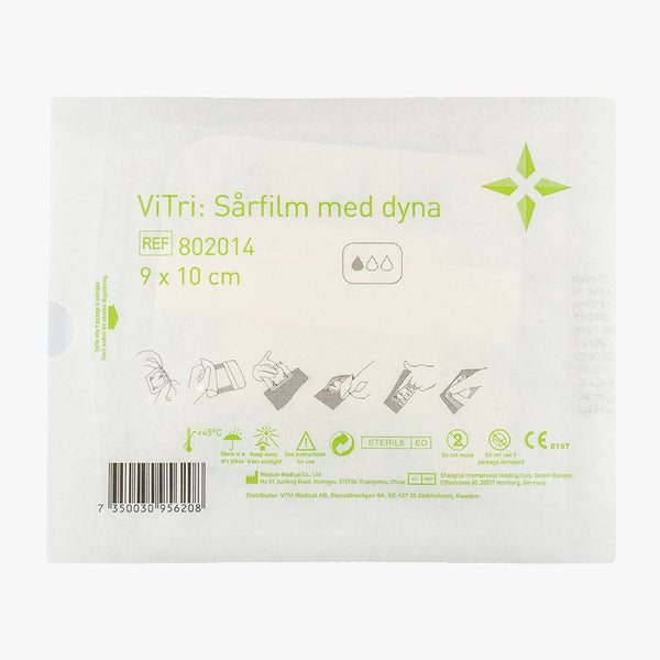 Vitri Sårfilm med dyna 9 x 10 cm 50 st