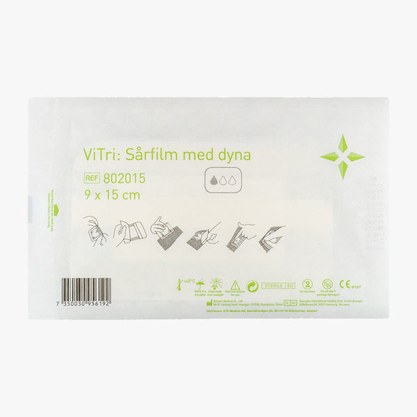 Vitri Sårfilm med dyna 9 x 15 cm
