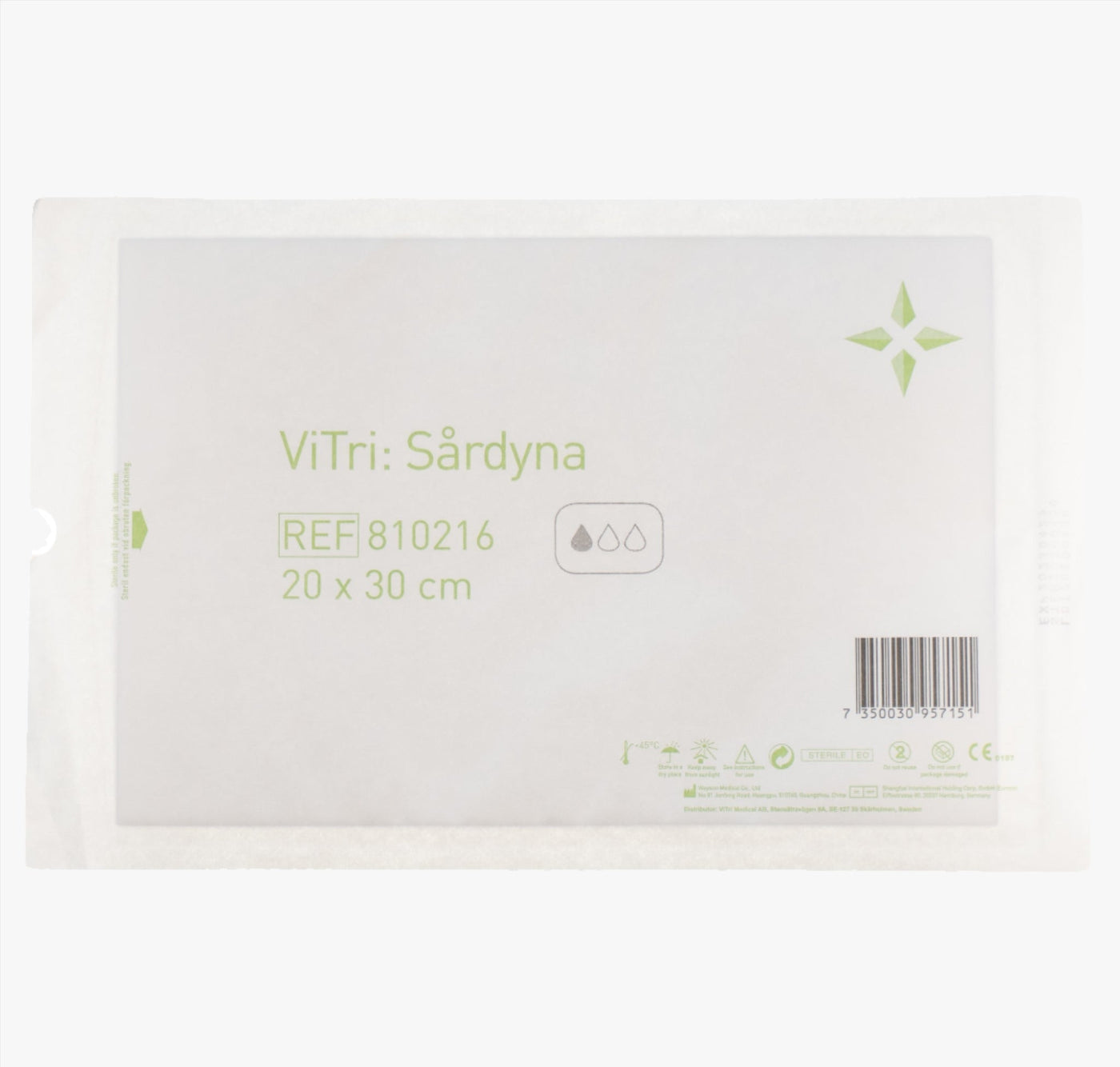 Vitri Sårdyna Sterilt 20 x 30 cm