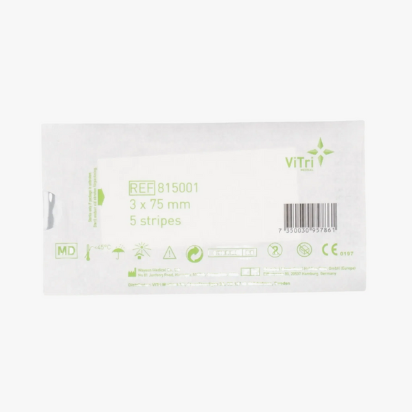 Vitri Suturtejp 3 x 75 mm 5 st förpackning med 20