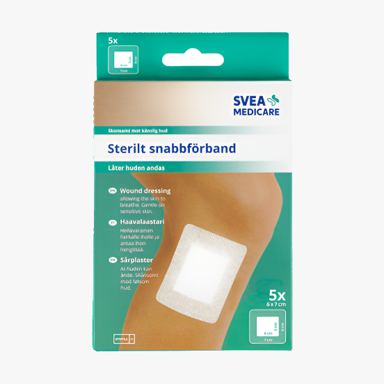 Svea Medicare Sterilt Snabbförband 6 x 7 cm 5 st