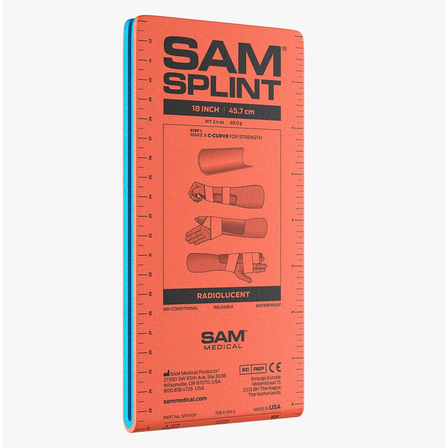 SAM Splint – formbar spjäla 45 cm (18ʺ), orange/blå