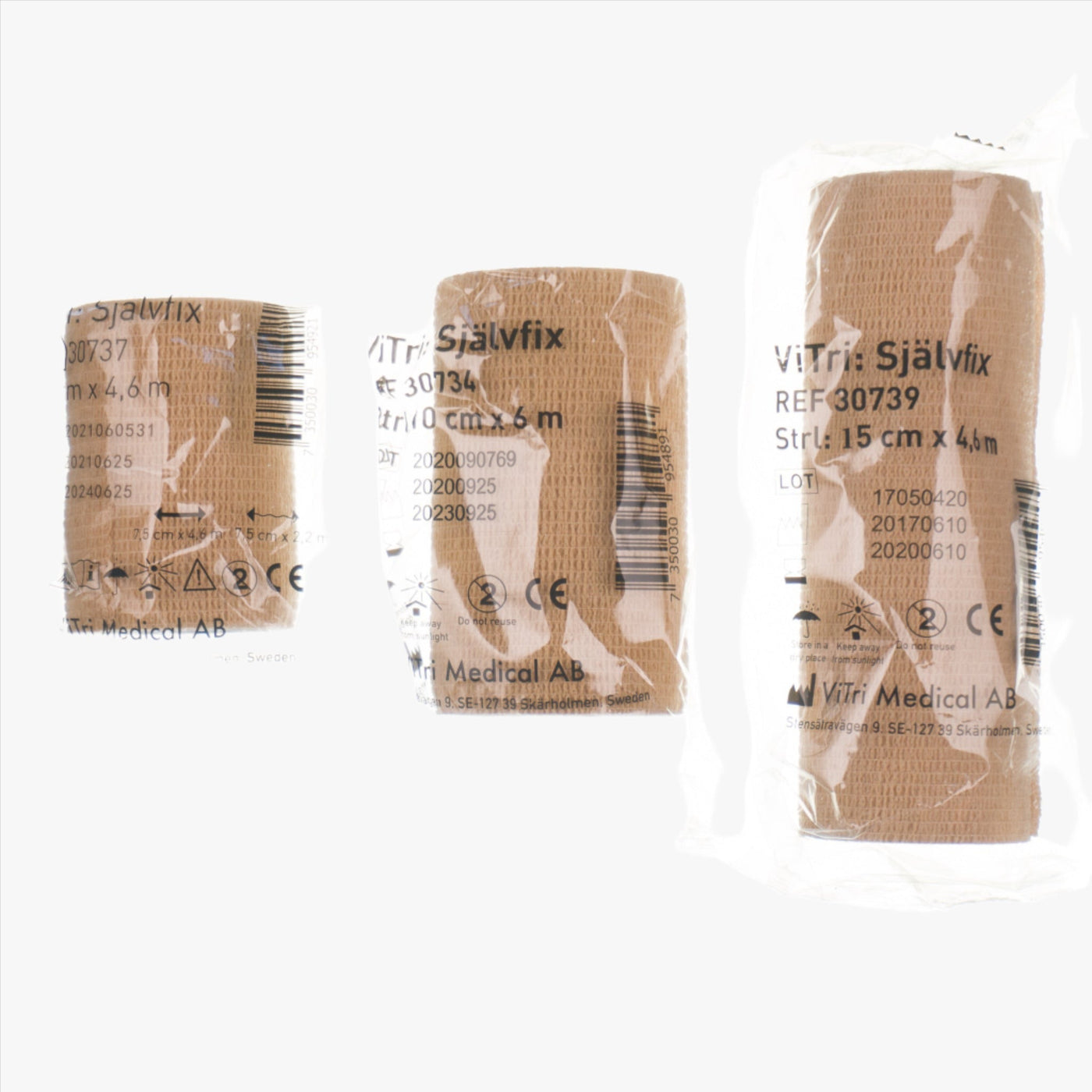 Vitri Självfix Elastisk Binda Självhäftande 15 cm x 4,6 m